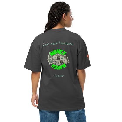 Camiseta oversize con efecto desgastado money maker